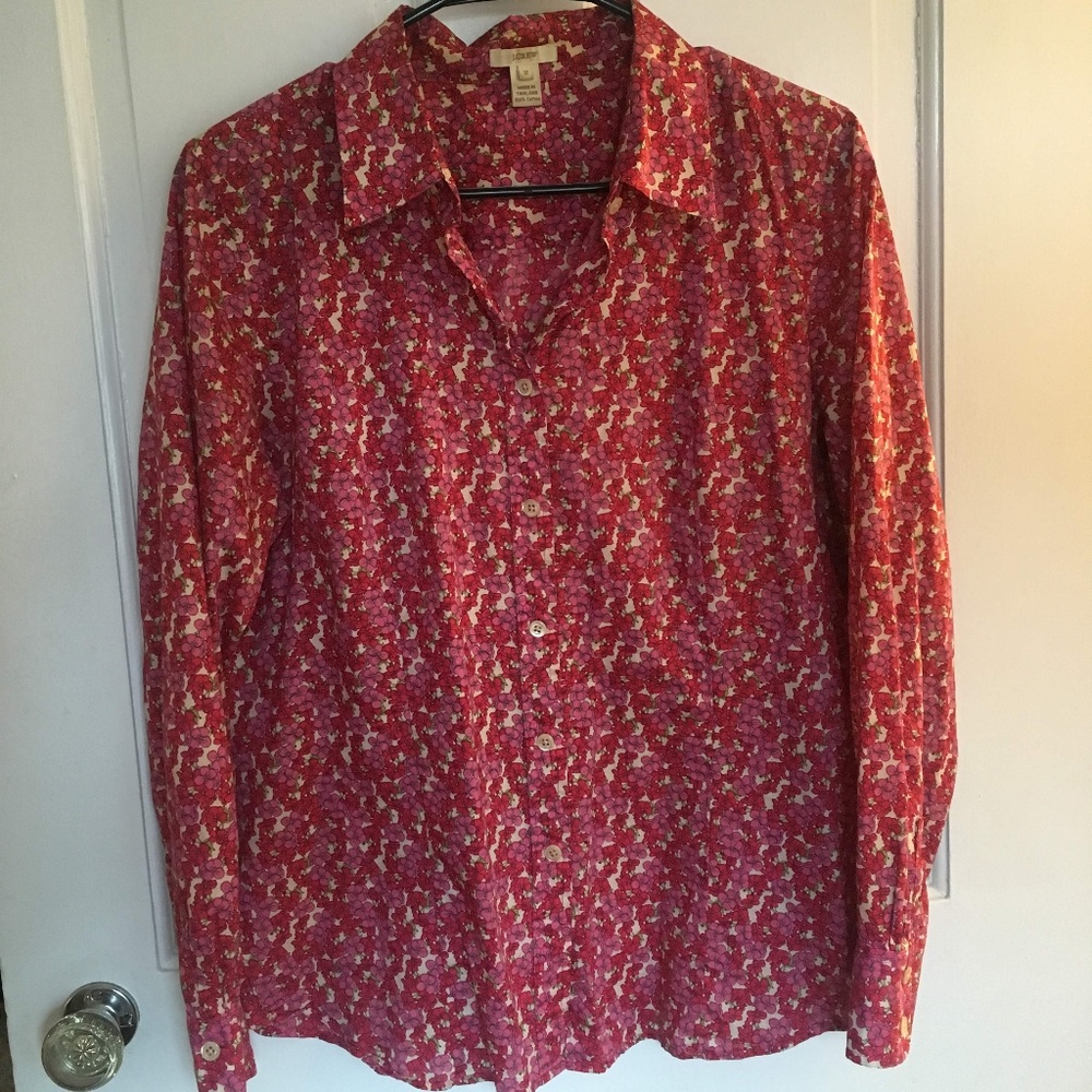 J. Crew Floral Button Down Long Sleeve Shirt